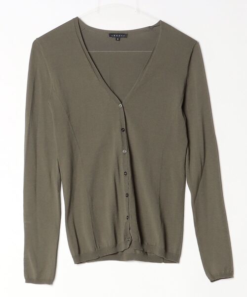 theory（セオリー） 」 ニットカーディガン 2 グリーン レディース