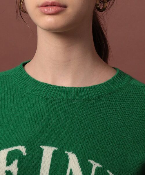 「DRESSTERIOR」 長袖ニット 36 ダークグリーン レディース_画像4