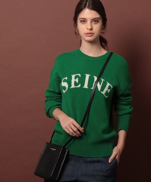 「DRESSTERIOR」 長袖ニット 36 ダークグリーン レディース_画像8