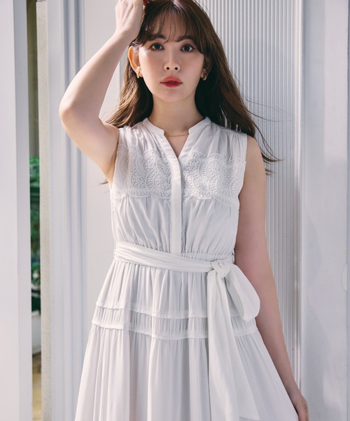 Her lip to ノースリーブワンピース M ホワイト レディース : ZOZOTOWN