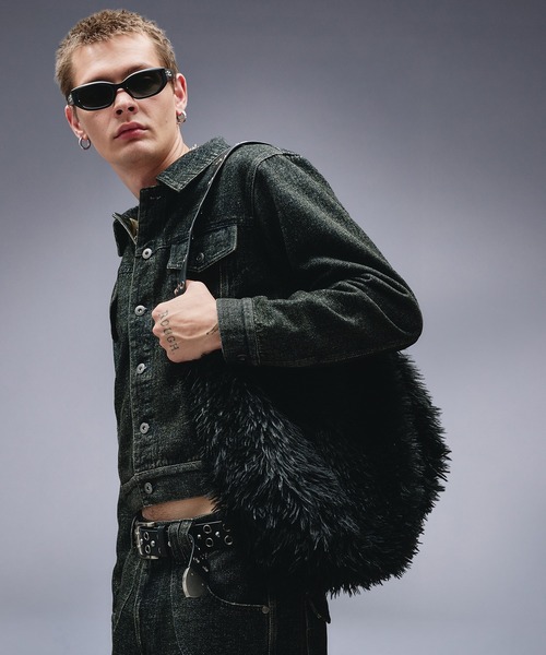 ANDER HUNK ショルダーバッグ Eyelet Design Fur Shoulder Bag