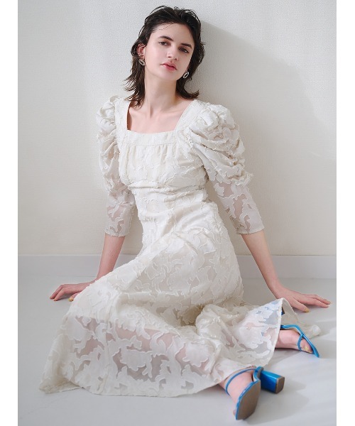 SNIDEL（スナイデル） 長袖ワンピース 1 アイボリー レディース