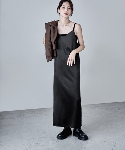 「etoll.」 キャミソールワンピース FREE ブラウン レディース_画像3