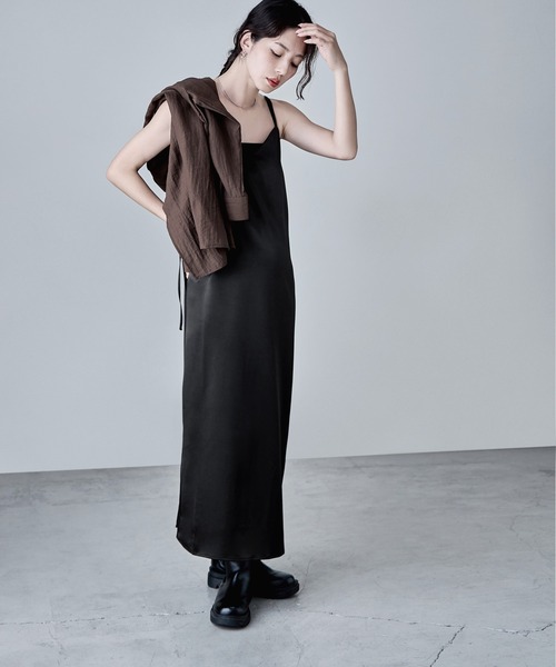 「etoll.」 キャミソールワンピース FREE ブラウン レディース_画像4