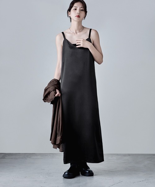 「etoll.」 キャミソールワンピース FREE ブラウン レディース_画像9