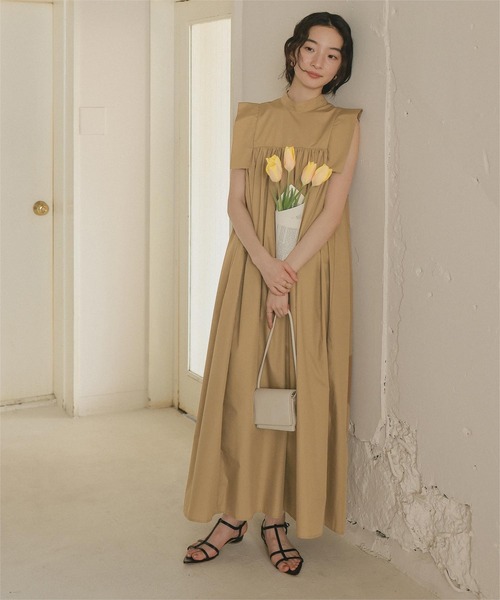 「titivate」 ノースリーブワンピース S ブラウン レディース_画像3