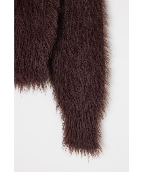 THROW by SLY ニット セーター SHAGGY V/N TUCK PUFF TOPS シャギー V