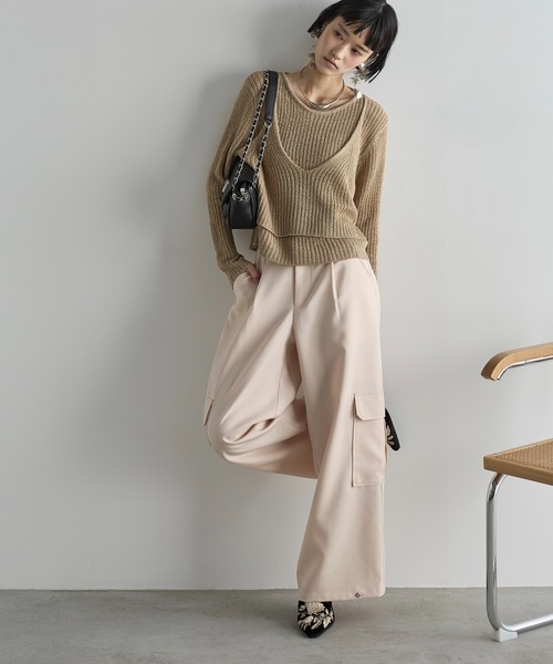 「THE YOn」 カーゴパンツ S ライム レディース_画像4