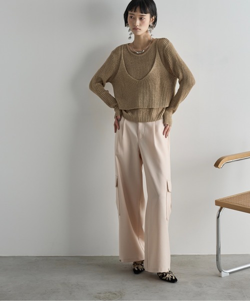 「THE YOn」 カーゴパンツ S ライム レディース_画像5