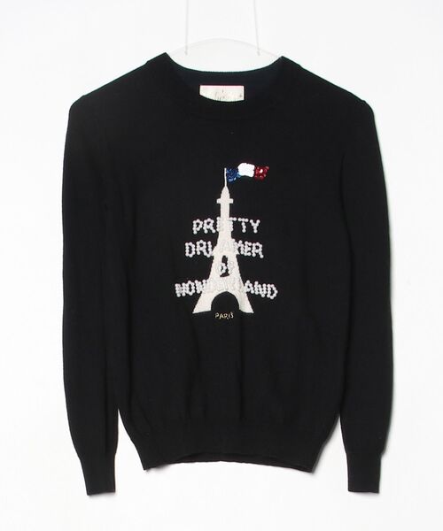 ジーフォアロゴ入りブラックセーター G/FORE ジーフォア ロゴ ニット セーター ゴルフ L ブラック 黒 【公式