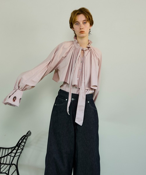 MAISON SPECIAL（メゾンスペシャル） Ruffle Shirt Bodysuit/ラッフル