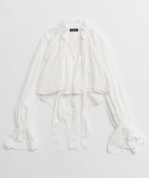 MAISON SPECIAL（メゾンスペシャル） 「PRE-ORDER」Ruffle Shirt