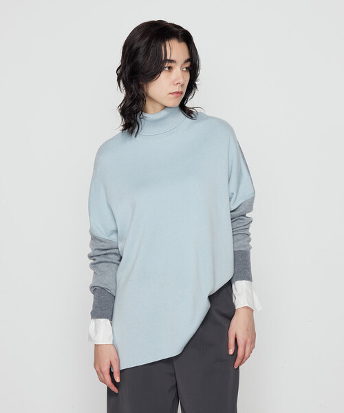 COMME CA（コムサ） ニット セーター ウール混スムース タートルプル