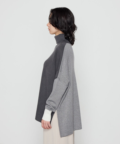 COMME CA（コムサ） ニット セーター ウール混スムース タートルプル