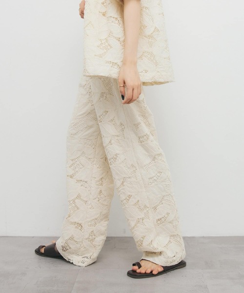 「KBF」 イージーパンツ ONE アイボリー レディース_画像3