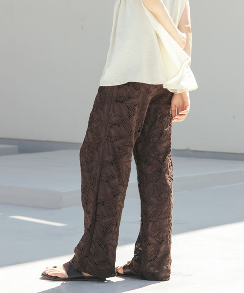 「KBF」 イージーパンツ ONE アイボリー レディース_画像8