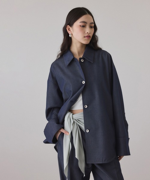 アダムエロペ3WAYオーバーサイズハイネックロングコートジャケットジレベスト ADAM ET ROPE'（アダムエロペ）の「【WEB限定】SUPER100'sハイネック