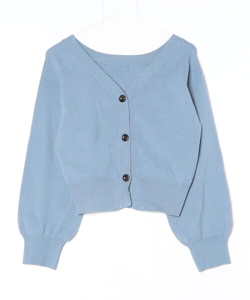 FRAY I.D（フレイ・アイディー） ニットカーディガン ONE SIZE ブルー