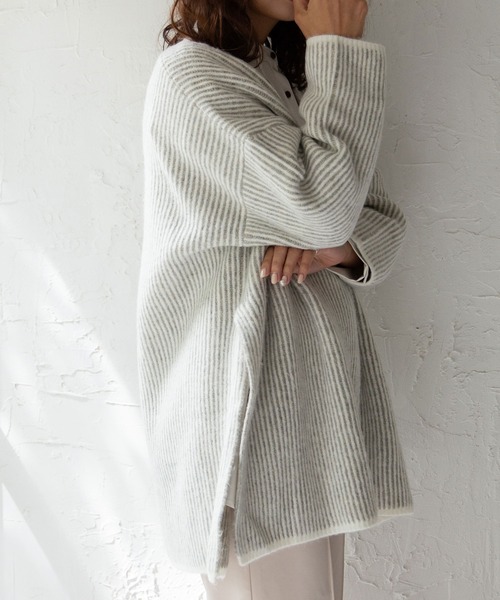「rectangle」 長袖ニット FREE ライトグレー レディース_画像3