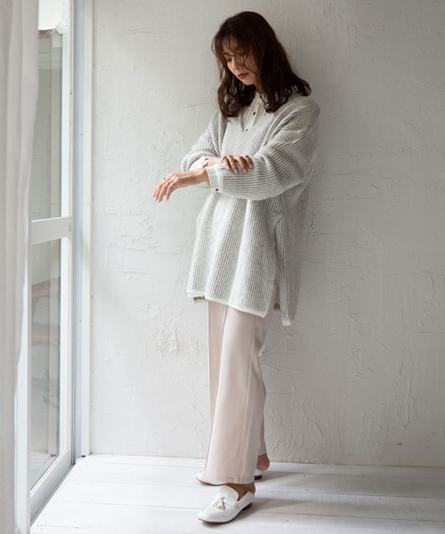 「rectangle」 長袖ニット FREE ライトグレー レディース_画像4