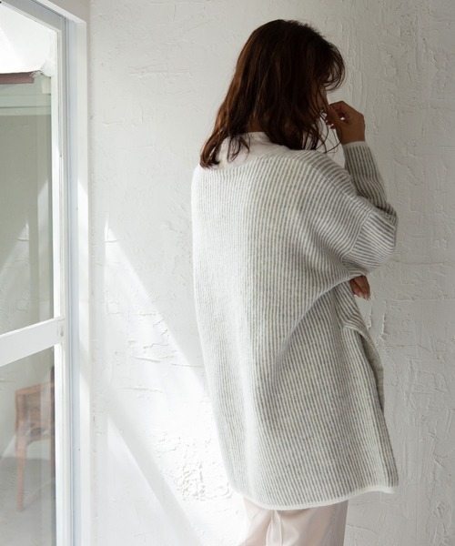 「rectangle」 長袖ニット FREE ライトグレー レディース_画像7