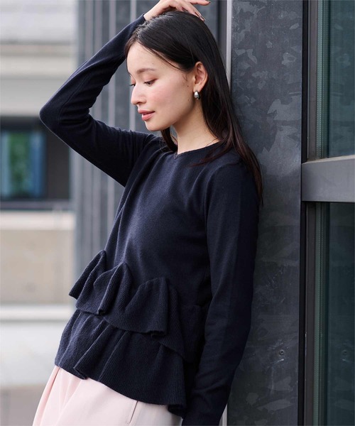 「ur's」 長袖ニット M チャコール レディース_画像6