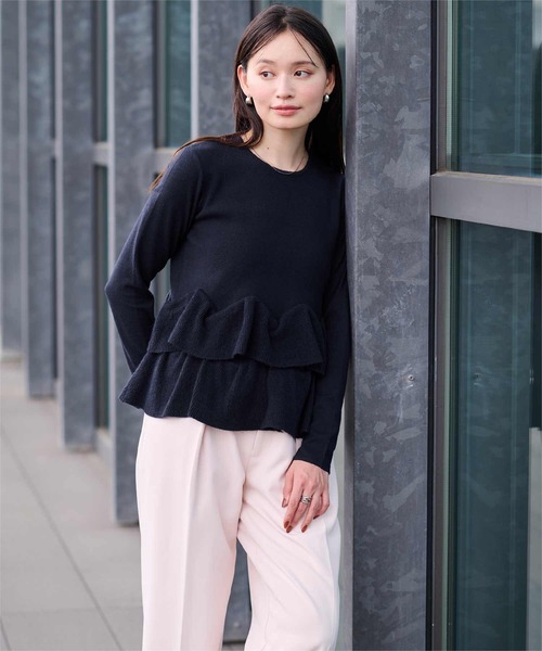 「ur's」 長袖ニット M チャコール レディース_画像7