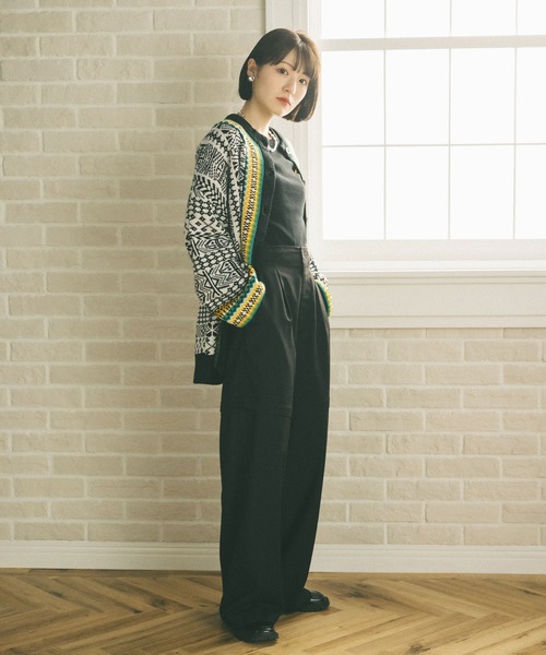 「MIEL CRISHUNANT」 ニットカーディガン FREE イエロー系その他 レディース_画像8