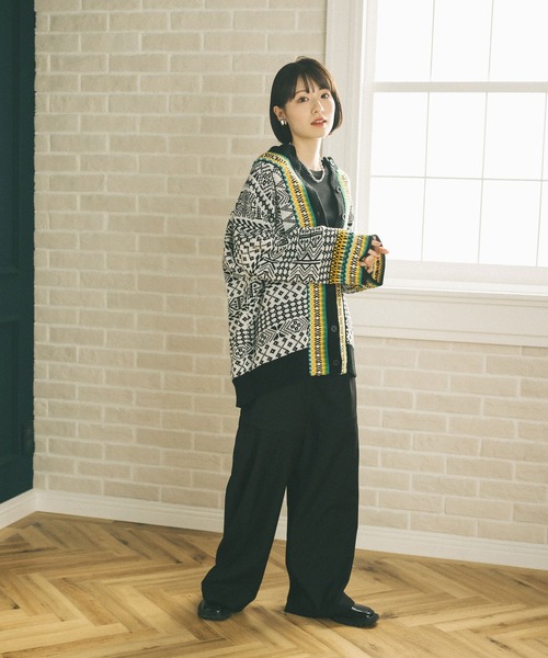 「MIEL CRISHUNANT」 ニットカーディガン FREE イエロー系その他 レディース_画像9