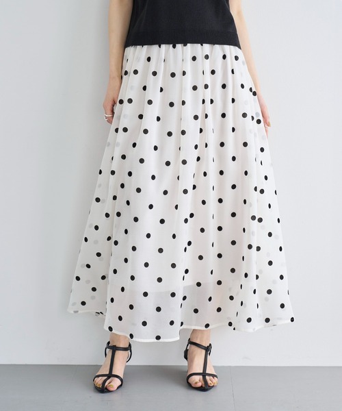 「meilmada」 フレアスカート MEDIUM ブラック レディース_画像2