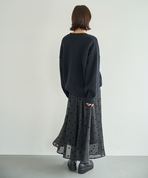 「meilmada」 フレアスカート MEDIUM ブラック レディース_画像9