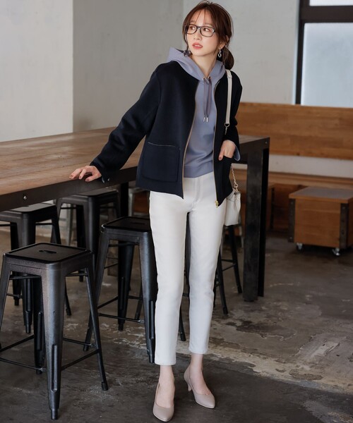 「ANY SIS」 ブルゾン 0 ホワイト レディース_画像6