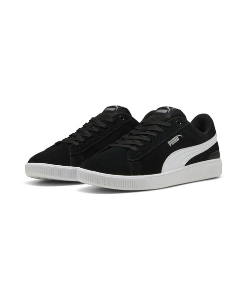 [PUMA] low cut спортивные туфли 25.5cm черный × лиловый женский 
