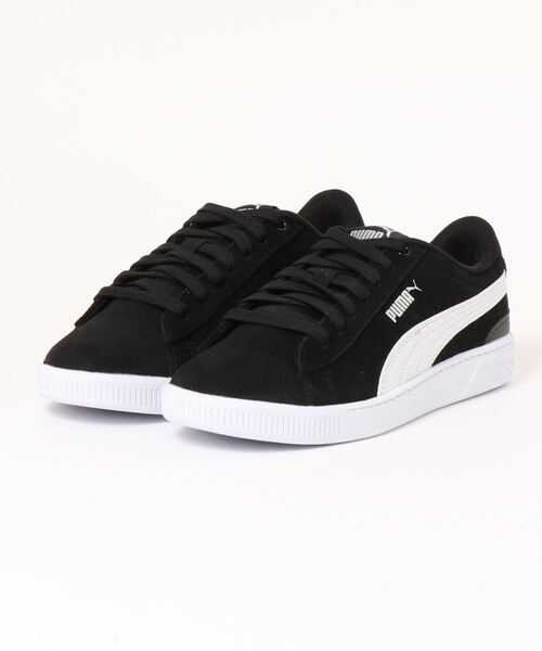 [PUMA] low cut спортивные туфли 25.5cm черный × лиловый женский 