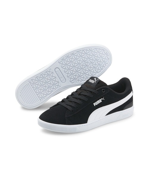 [PUMA] low cut спортивные туфли 25.5cm черный × лиловый женский 