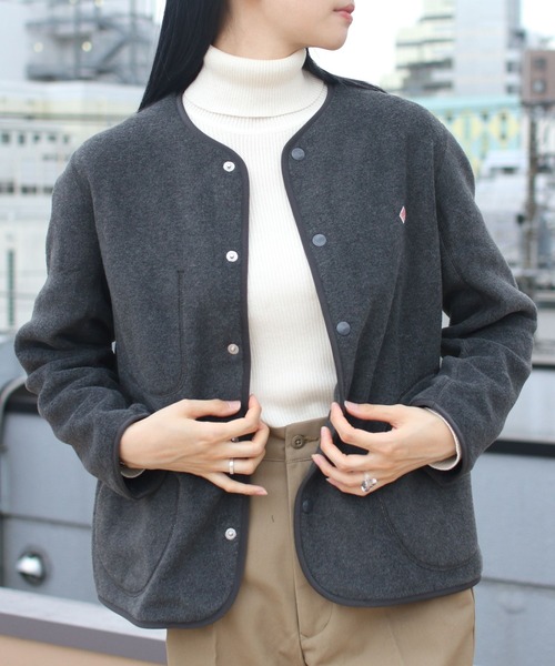 Danton（ダントン） ノーカラージャケット 36 チャコールグレー