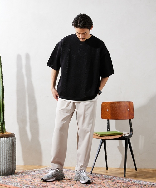 「JOURNAL STANDARD relume」 半袖ニット LARGE ブルー系その他 メンズ_画像2