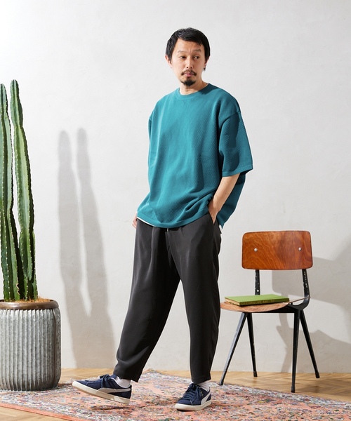 「JOURNAL STANDARD relume」 半袖ニット LARGE ブルー系その他 メンズ_画像6
