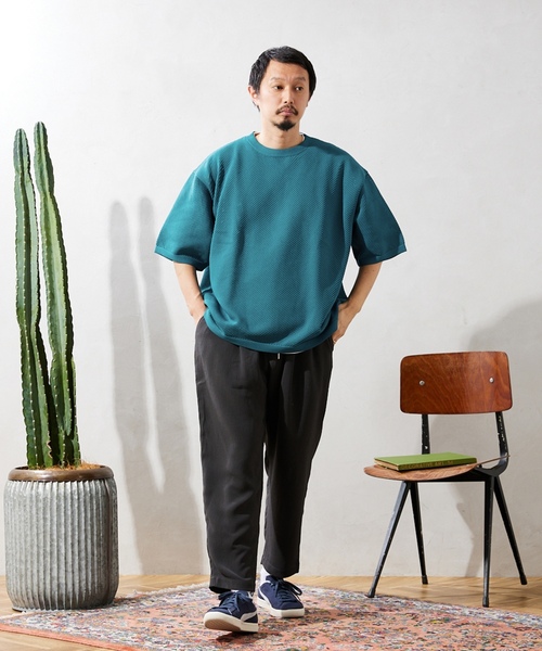 「JOURNAL STANDARD relume」 半袖ニット LARGE ブルー系その他 メンズ_画像7