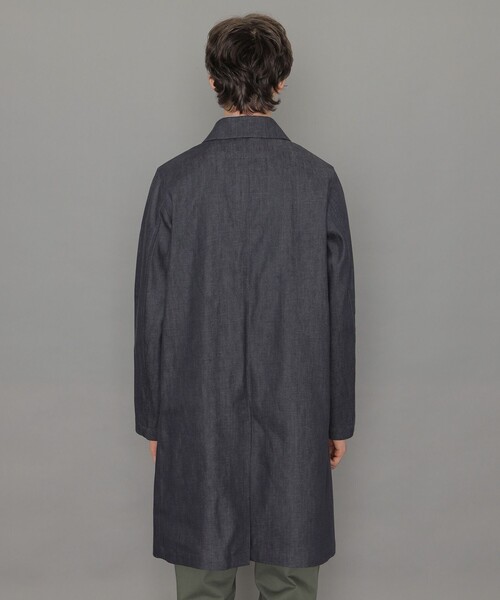 「MACKINTOSH LONDON」 ステンカラーコート 38 ネイビー メンズ_画像5