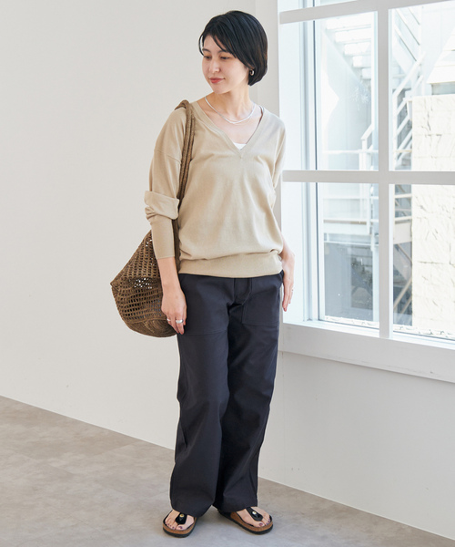 「GUNG HO」 パンツ MEDIUM カーキ レディース_画像5