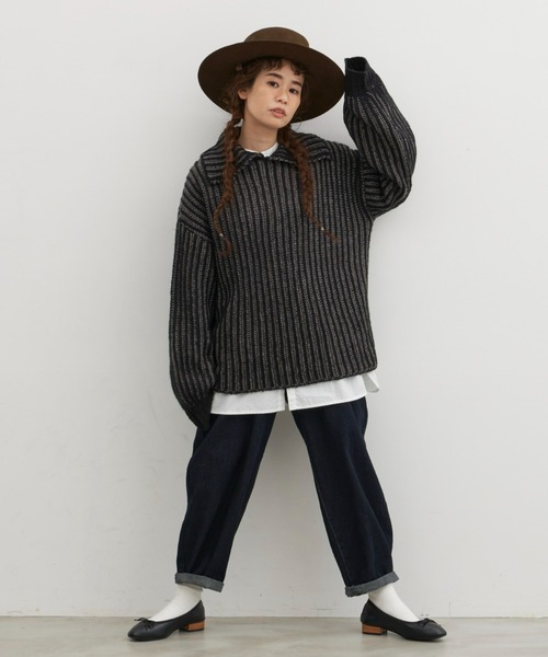 「Libra Cue」 長袖ニット FREE ブルー レディース_画像3