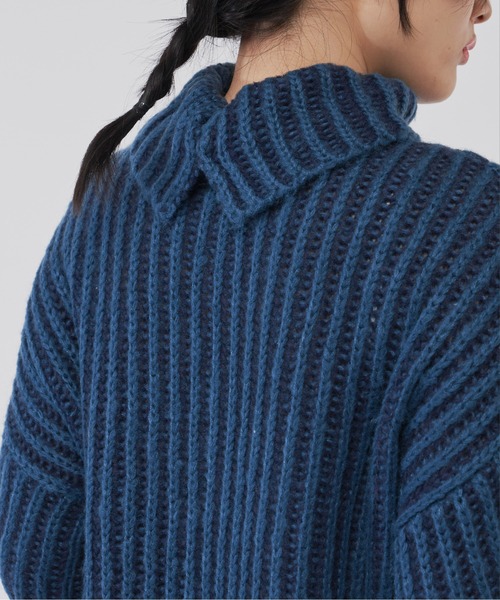 「Libra Cue」 長袖ニット FREE ブルー レディース_画像4