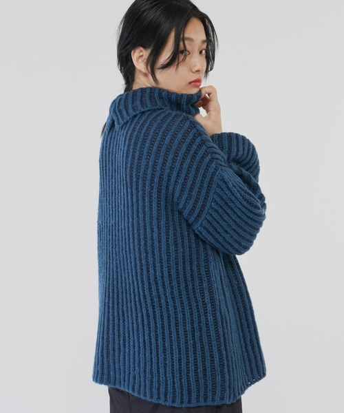 「Libra Cue」 長袖ニット FREE ブルー レディース_画像6