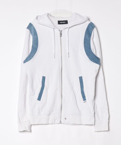 DIESEL（ディーゼル） ジップアップパーカー - ホワイト メンズ