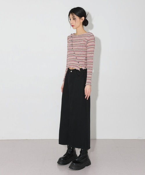 「FOLLOWIN」 ロングスカート FREE ブルー レディース_画像3