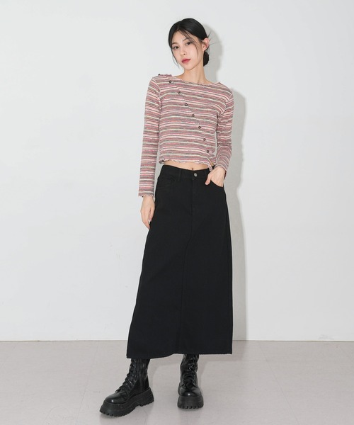 「FOLLOWIN」 ロングスカート FREE ブルー レディース_画像5