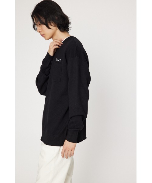 「RODEO CROWNS WIDE BOWL」 長袖ニット MEDIUM グレー×ホワイト メンズ_画像3