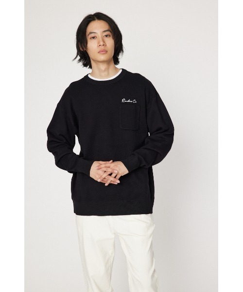 「RODEO CROWNS WIDE BOWL」 長袖ニット MEDIUM グレー×ホワイト メンズ_画像5