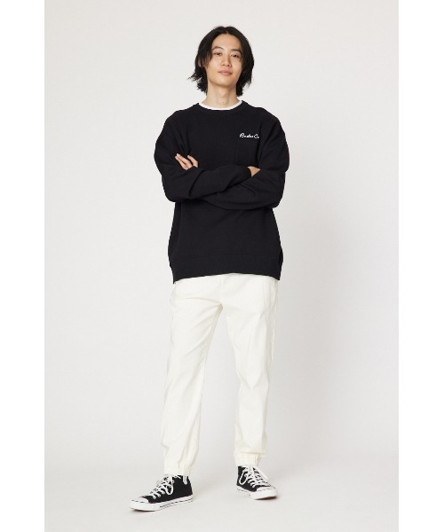 「RODEO CROWNS WIDE BOWL」 長袖ニット MEDIUM グレー×ホワイト メンズ_画像6